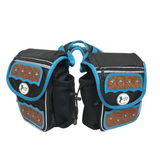 Tahoe Tack Turquoise Flower 1680D Nylon Western Horn Storage Bag with Hand Tooled Leather Accents and 2 Year Warranty