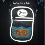 Tahoe Tack Turquoise Flower 1680D Nylon 64oz Water Bottle Storage Bag with Shoulder Straps