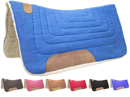 Tahoe Tack Western Canvas Contoured Wool Felt Extra Comfort Saddle Pad