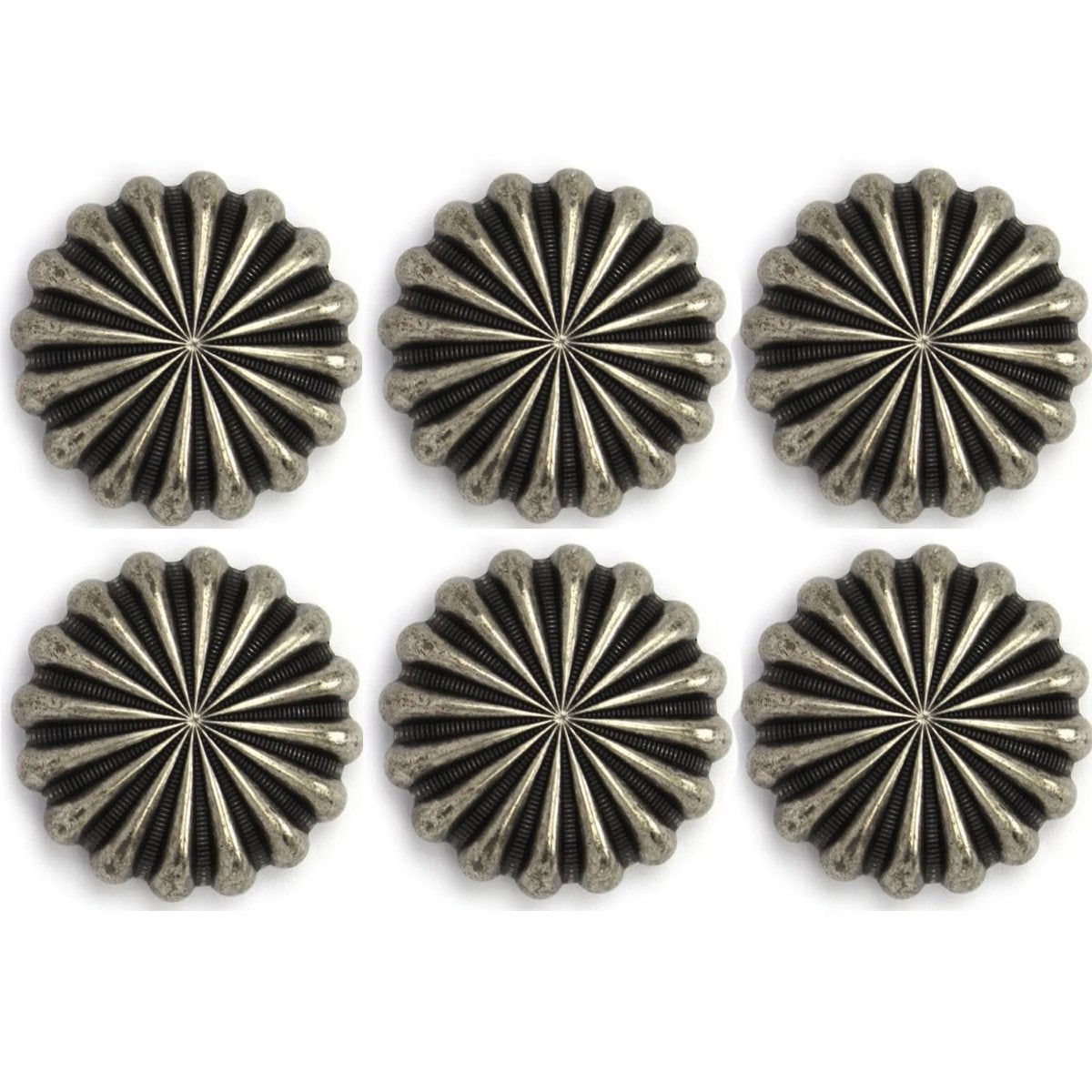 Antique Silver Parachute Concho - Set of 6