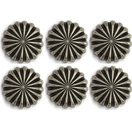 Antique Silver Parachute Concho - Set of 6