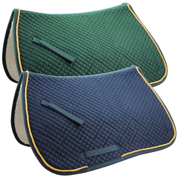 Derby Originals All Purpose Horse Saddle Pad with Fleece Padding & Gold Rope