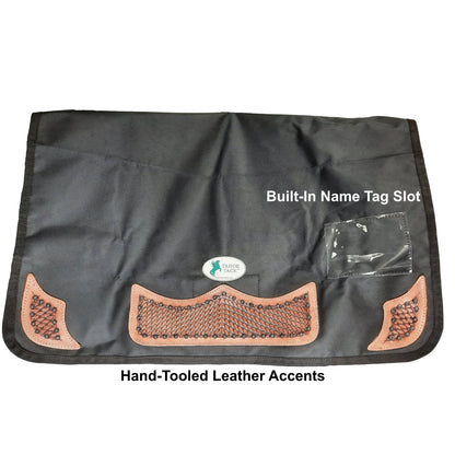 Durango Series Horse Blanket Storage Bag – 1200D Water-Resistant with Hand-Tooled Leather Accents – 1-Year Warranty