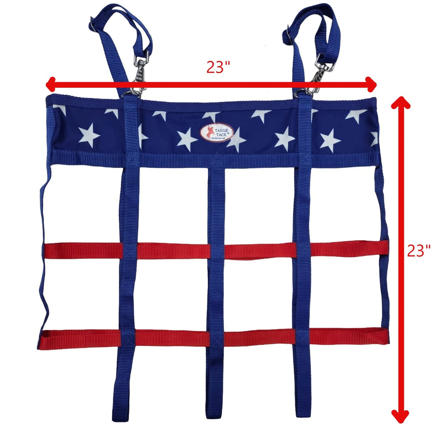 Heavy Duty Patriotic Design Fan Holder for Horse Stalls with Double Hangers One Year Warranty