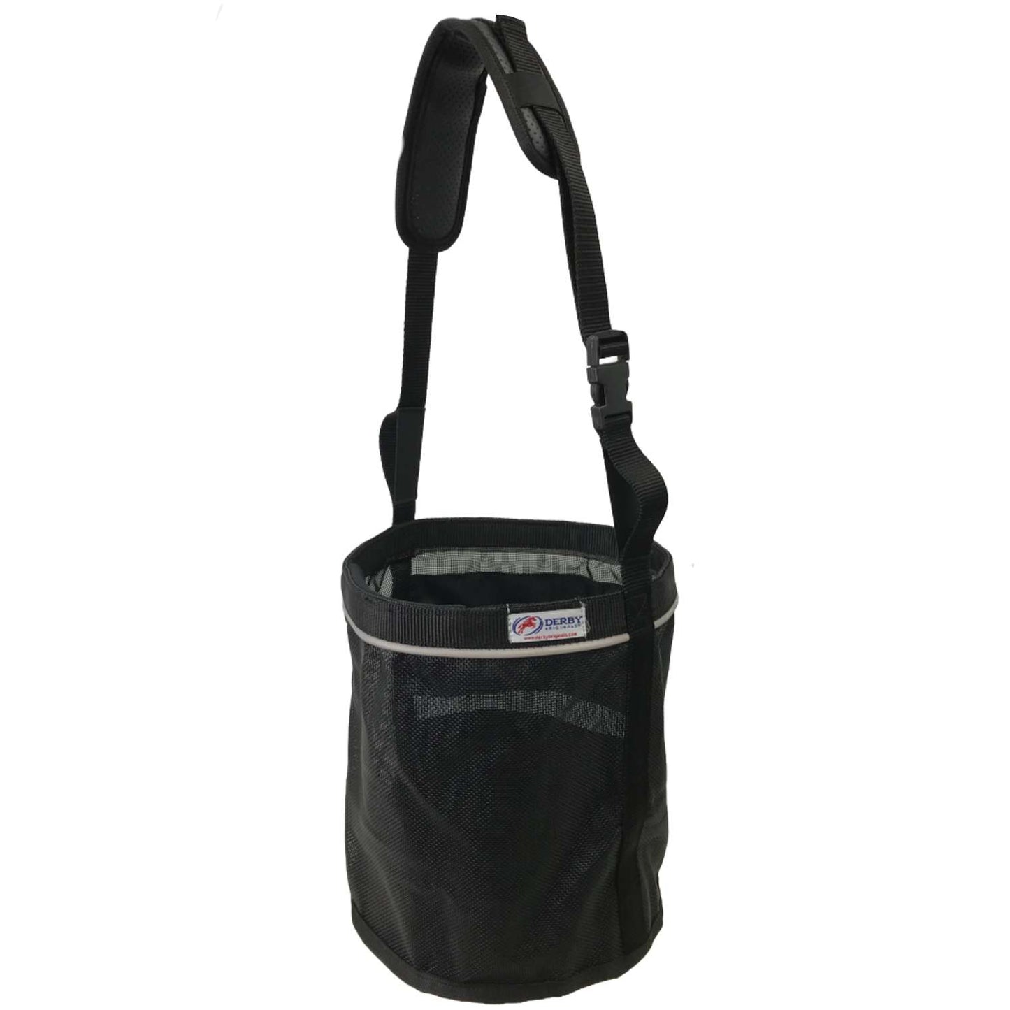 Derby Originals Heavy Duty PVC Mesh Reflective Feed Bag With Extra Comfort Noseband Padding No Waste Flap Design