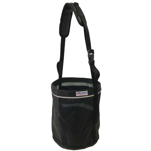 Derby Originals Heavy Duty PVC Mesh Reflective Feed Bag With Extra Comfort Noseband Padding No Waste Flap Design