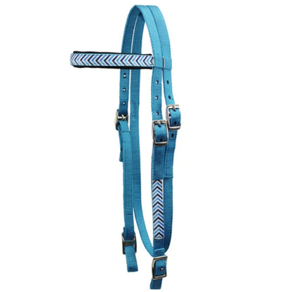 Tahoe Tack Patterned Double Layer Nylon Western Browband Headstalls for Horses