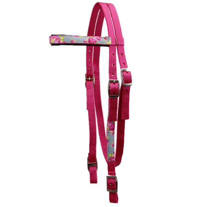 Tahoe Tack Patterned Double Layer Nylon Western Browband Headstalls for Horses