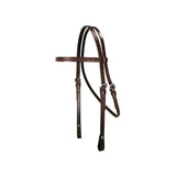 Close-out Tahoe Tack Barbwire Leather Western Hand Tooled Browband Headstall with Matching Split Reins