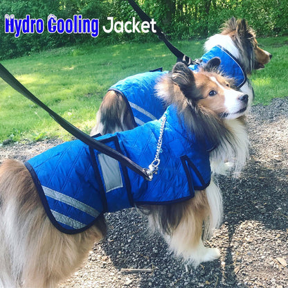 Derby Originals Hydro Cooling Dog Jacket – Evaporative Cooling Vest with Adjustable Belly Band, Reflective Trim & Harness Opening, Lightweight Summer Coat for Dogs