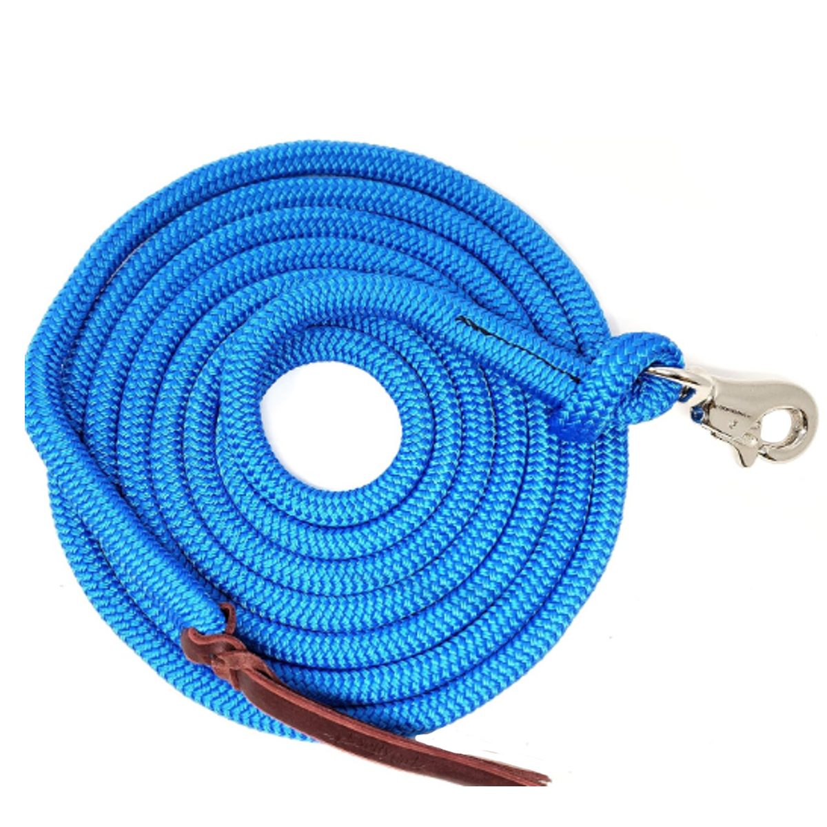 Tahoe Tack Heavy Duty Double Braided Horse Lead Ropes – Set of 2, 10 Ft with Removable Trigger Snaps & Leather Poppers – 1-Year Warranty