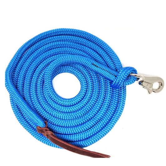 Tahoe Tack Heavy Duty Double Braided Horse Lead Ropes – Set of 2, 10 Ft with Removable Trigger Snaps & Leather Poppers – 1-Year Warranty
