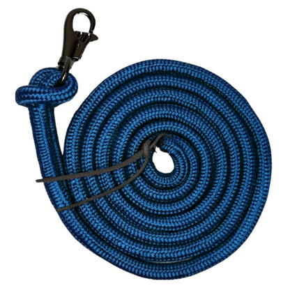 Tahoe Tack Heavy Duty Horse Training Lead Ropes – Set of 2, 10 Ft with Removable Trigger Snaps & Leather Poppers – 1-Year Warranty