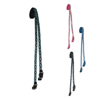 Tahoe Tack Patterned Double Layer Nylon Western Reins For Horses -Size Full Horse