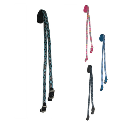 Tahoe Tack Patterned Double Layer Nylon Western Reins For Horses -Size Full Horse