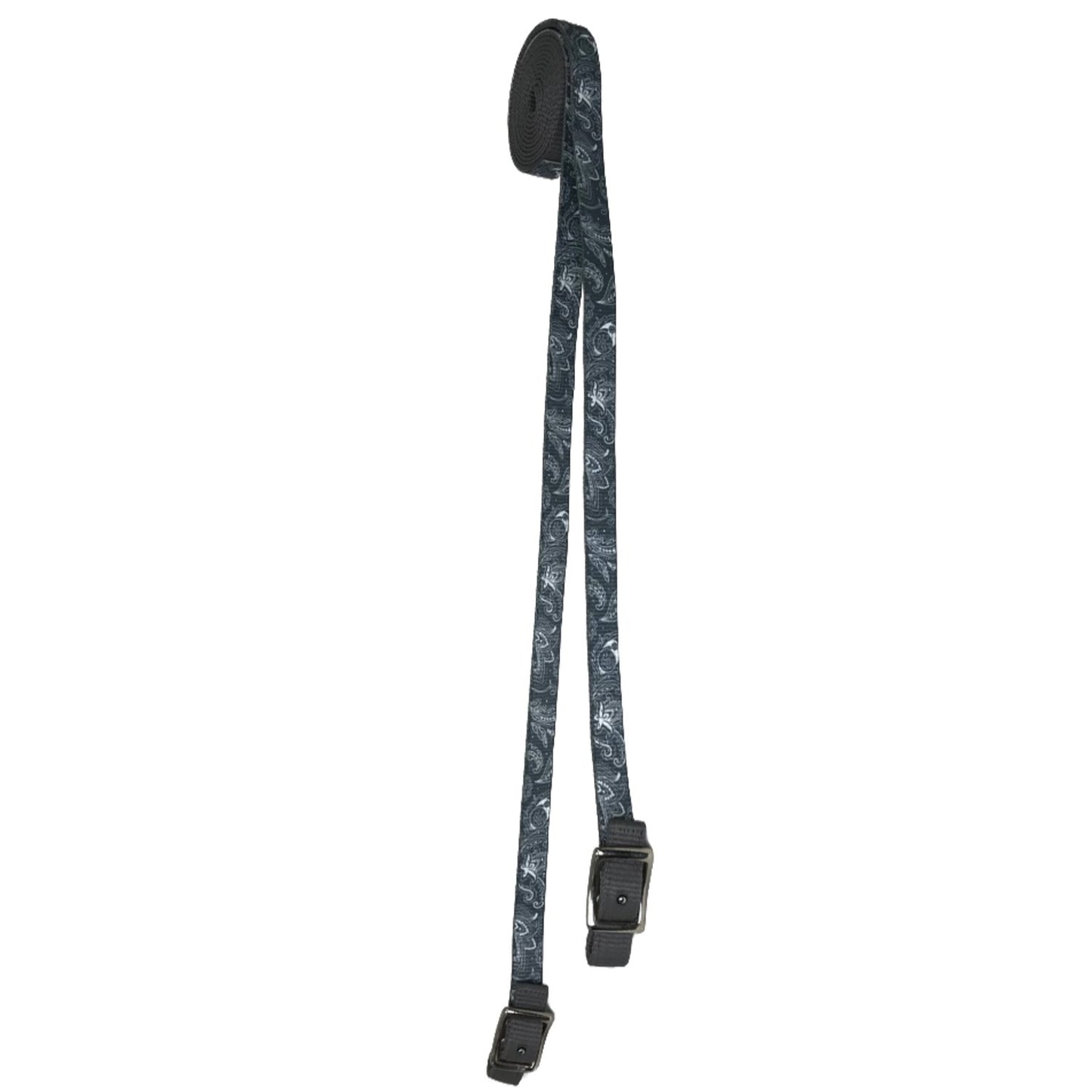 Tahoe Tack Patterned Double Layer Nylon Western Reins For Horses -Size Full Horse