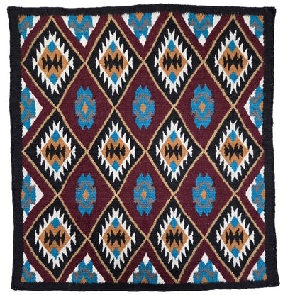 Tahoe Tack Burgundy Navajo Collection New Zealand Wool  34" X 36" Western Saddle Blanket