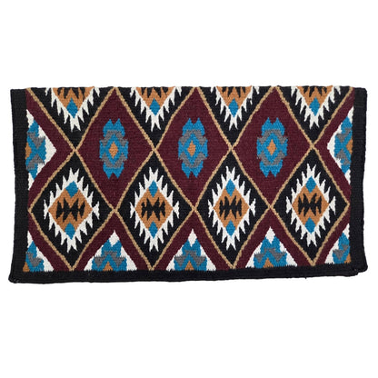 Tahoe Tack Burgundy Navajo Collection New Zealand Wool  34" X 36" Western Saddle Blanket