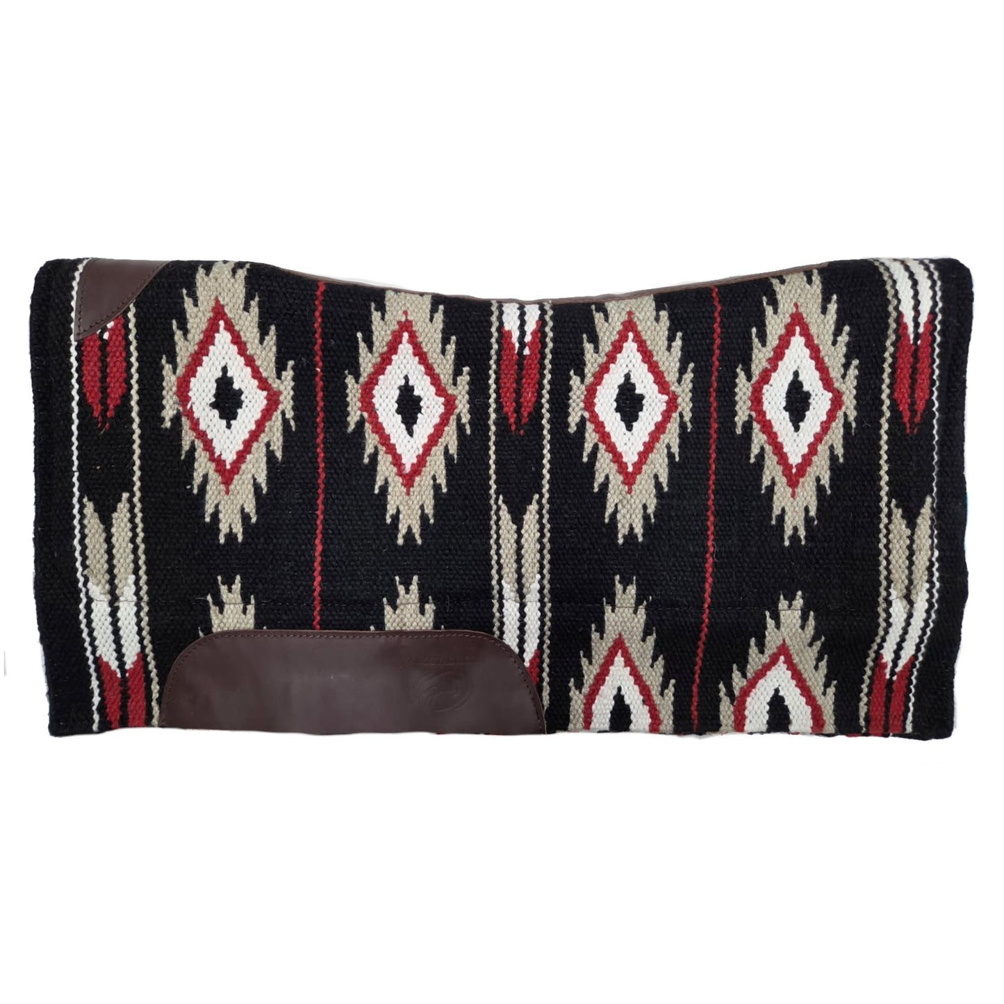Tahoe Heritage Heavy Duty Contour Fit NZ Wool Western Saddle Pad with Memory Wool Blend Felt Core, 3/4" Thick, 34" x 38"