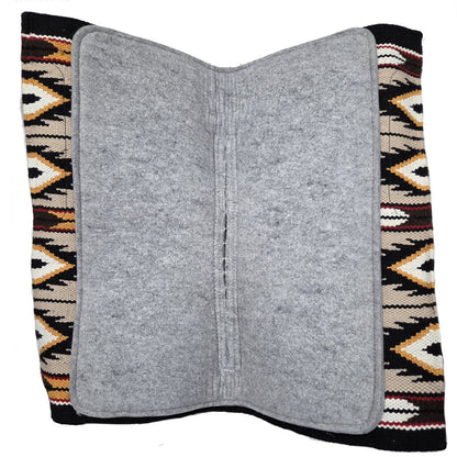 Tahoe Heritage Heavy Duty Contour Fit NZ Wool Western Saddle Pad with Memory Wool Blend Felt Core, 3/4" Thick, 34" x 38"