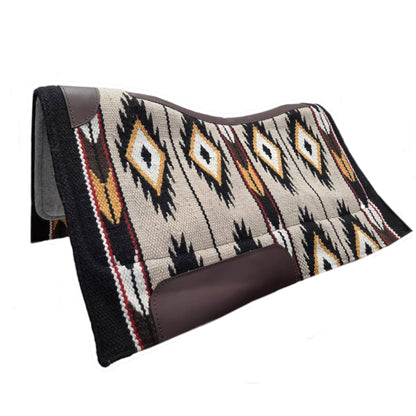 Tahoe Heritage Heavy Duty Contour Fit NZ Wool Western Saddle Pad with Memory Wool Blend Felt Core, 3/4" Thick, 34" x 38"