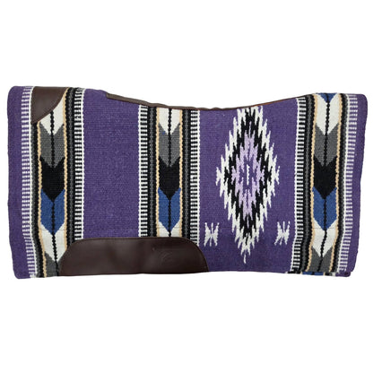 Tahoe Heritage Navajo and Arrows Design Contour Fit New Zealand Wool Western Saddle Pad with Memory Wool Felt 1" Thick Bottom and  34" X 38"