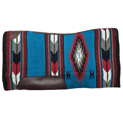 Tahoe Heritage Navajo and Arrows Design Contour Fit New Zealand Wool Western Saddle Pad with Memory Wool Felt 1" Thick Bottom and  34" X 38"