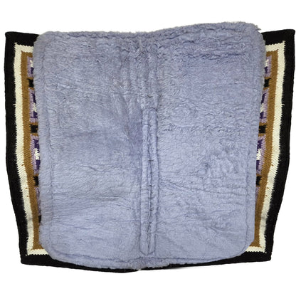 Tahoe Heritage Native Navajo And Cross Heavy Duty Contour Fit New Zealand Wool Western Saddle Pad with Memory Wool Blend Felt Core 3/4" & Fleece Lining 34" X 38" By Tahoe Tack