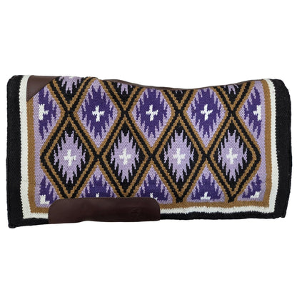 Tahoe Heritage Native Navajo And Cross Heavy Duty Contour Fit New Zealand Wool Western Saddle Pad with Memory Wool Blend Felt Core 3/4" & Fleece Lining 34" X 38" By Tahoe Tack