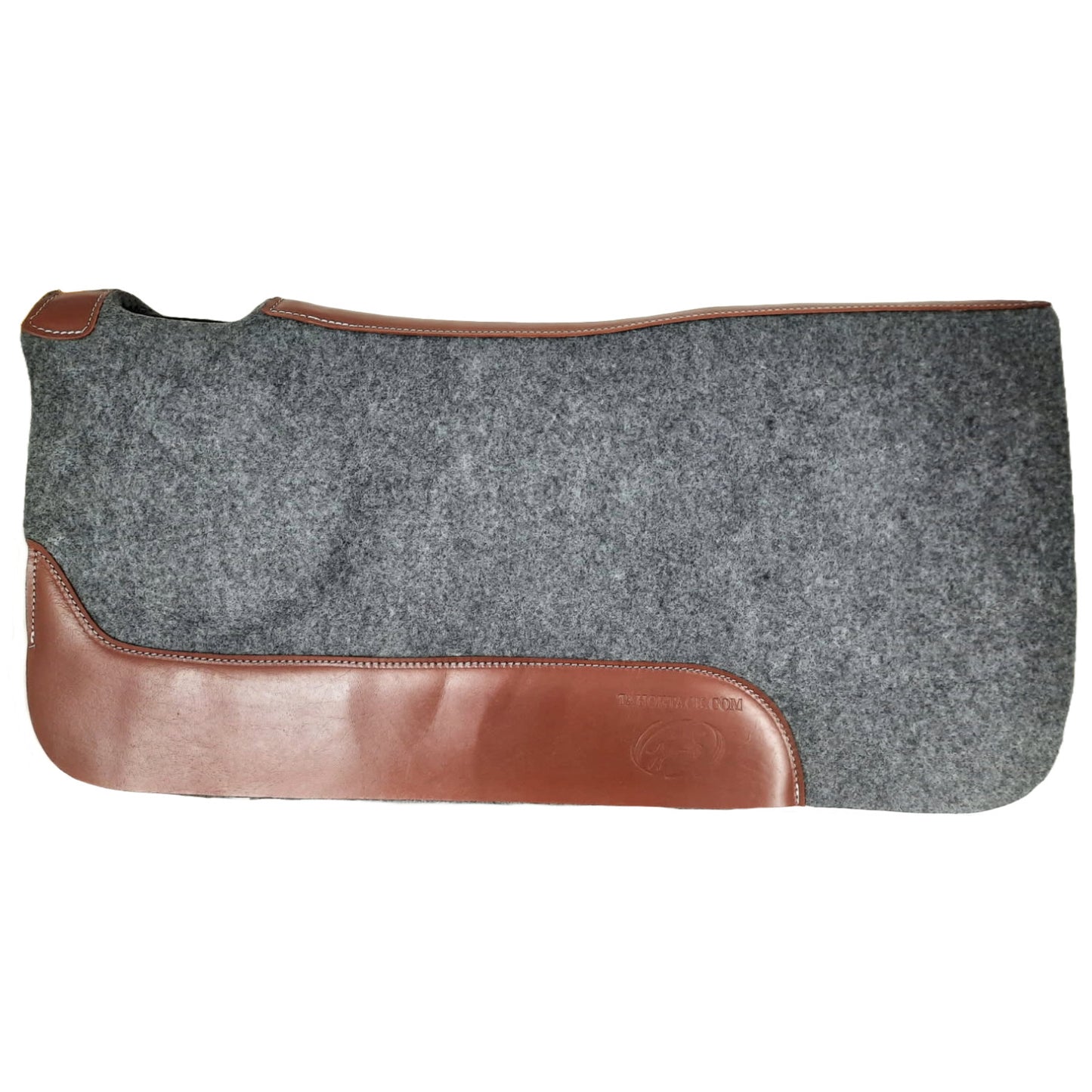 Tahoe Tack Ortho Ride Premium Saddle Pad – Premium Wool Blend Felt Black Top with Fleece Lining, 1" Thick, Shock Absorbing