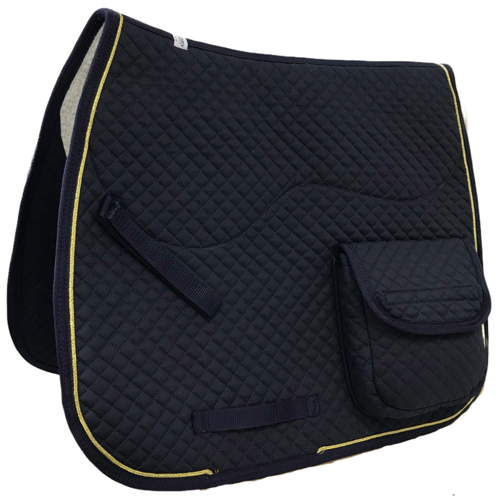Derby Originals Dressage / Australian Saddle Pad with Pockets and Half