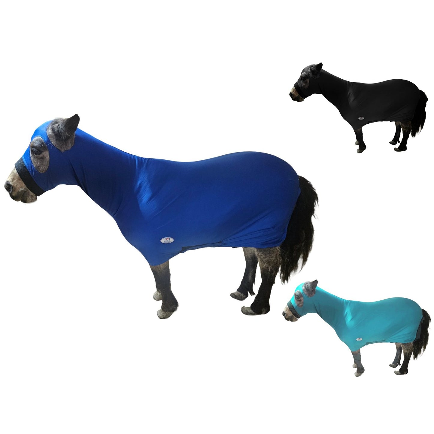 Derby Originals Comfy Stretch Lycra Sleazy Slicker Full Head and Body Sheet with Zipper - Mini & Pony