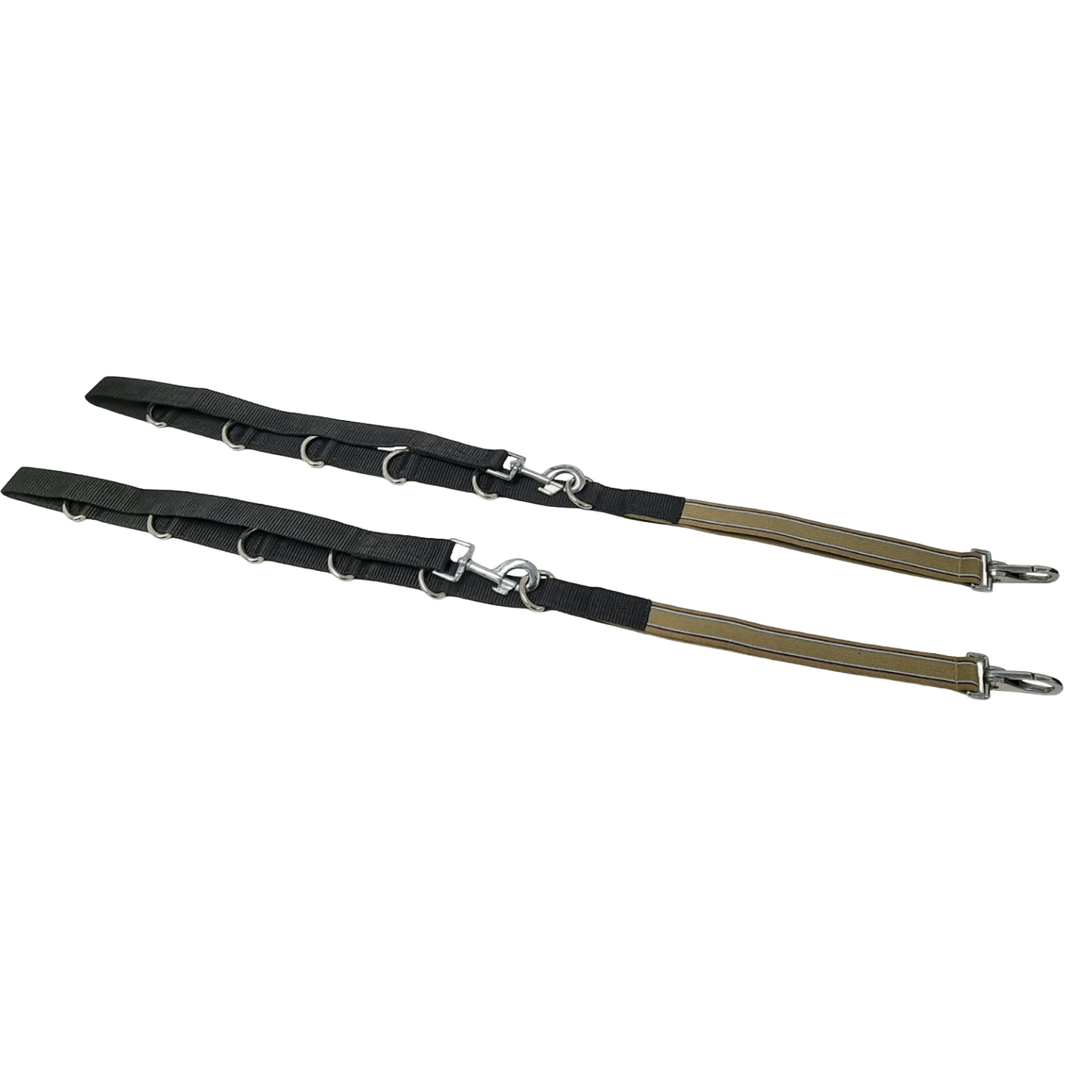 Derby Originals Nylon D-Ring Adjustable Elastic Side Reins - Pair, 1" X 45.5"