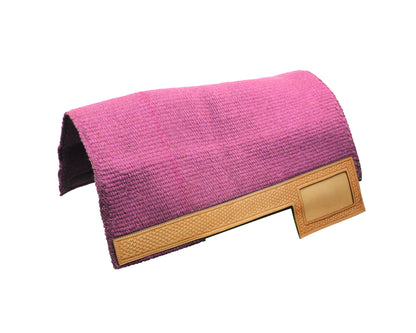 Tahoe Tack Heavy-Duty New Zealand Wool Showring Western Saddle Pad with Leather Wears and Number Slot 36" x 34"