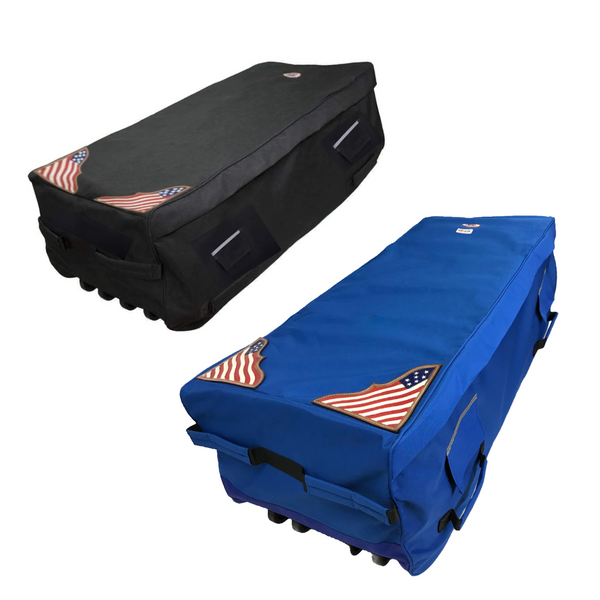Derby Originals Patented Rolling Bale Bag with Ventilation Windows and Patriotic Leather Accents