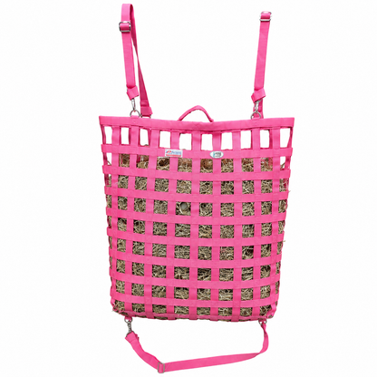 Tahoe Patented Slow Feed Hay Bag – 4-Sided Design with Super Tough Bottom, Easy-Fill Top, 2"x2" Openings, Holds 4 Flakes, Covered, Durable & Dust-Draining