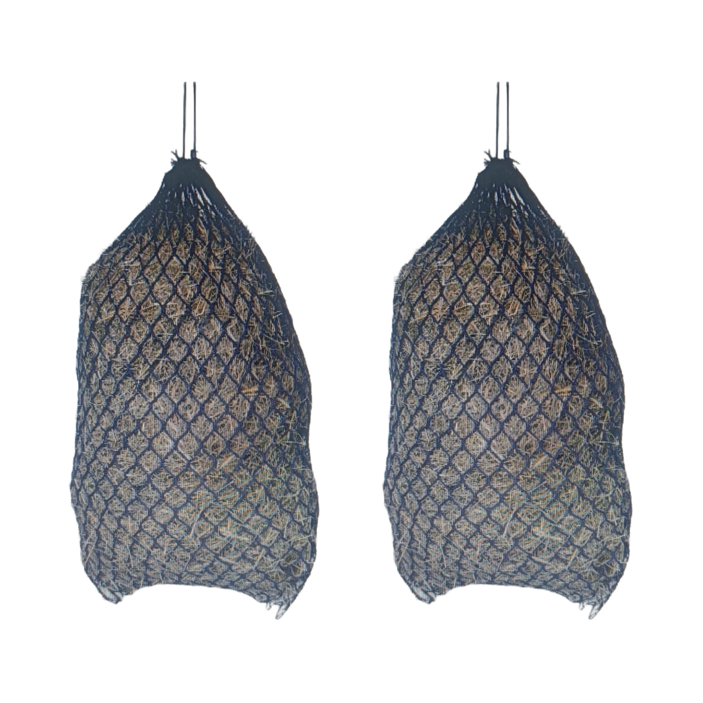 Derby Originals Paris Tack Knotless Ultra Slow Feed Hay Nets – 42” Long, Set of 2, 1.5” Holes, Soft on Muzzles, Durable Nylon, Holds 3–4 Flakes, Easy Hang Strap
