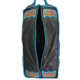 Tahoe Tack Turquoise Flower 1680D Nylon Center Opening Triple Layered Padded Bridle and Headstall Bag with Hand Tooled Leather Accents and 2 Year Warranty