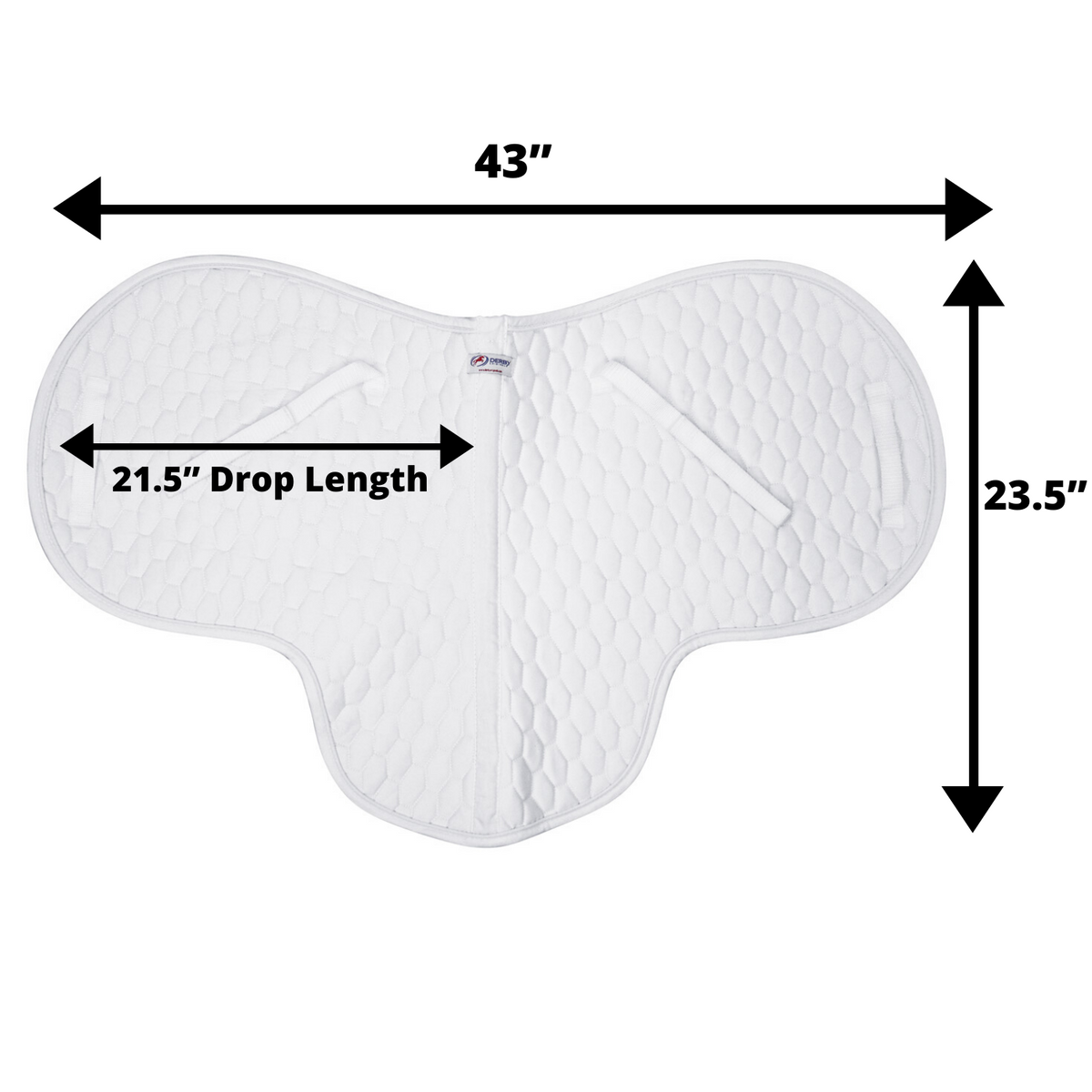 Derby Originals  All Purpose Quilted Contour English Saddle Pad