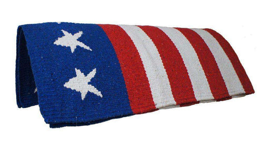 Tahoe Patriotic Acrylic Saddle Blanket 32" x 64" - Tack Wholesale