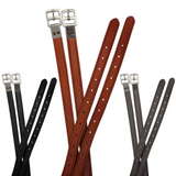 Paris Tack Super Soft Triple Layer Riveted 1" Wide English Stirrup Leathers and Stainless Steel Hardware with One Year Warranty-Pair