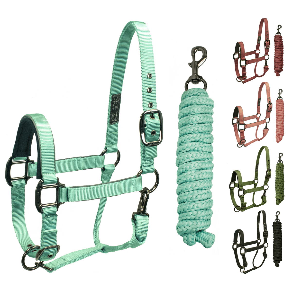 Double Stitched Flat Leather Western Browband Headstall Green