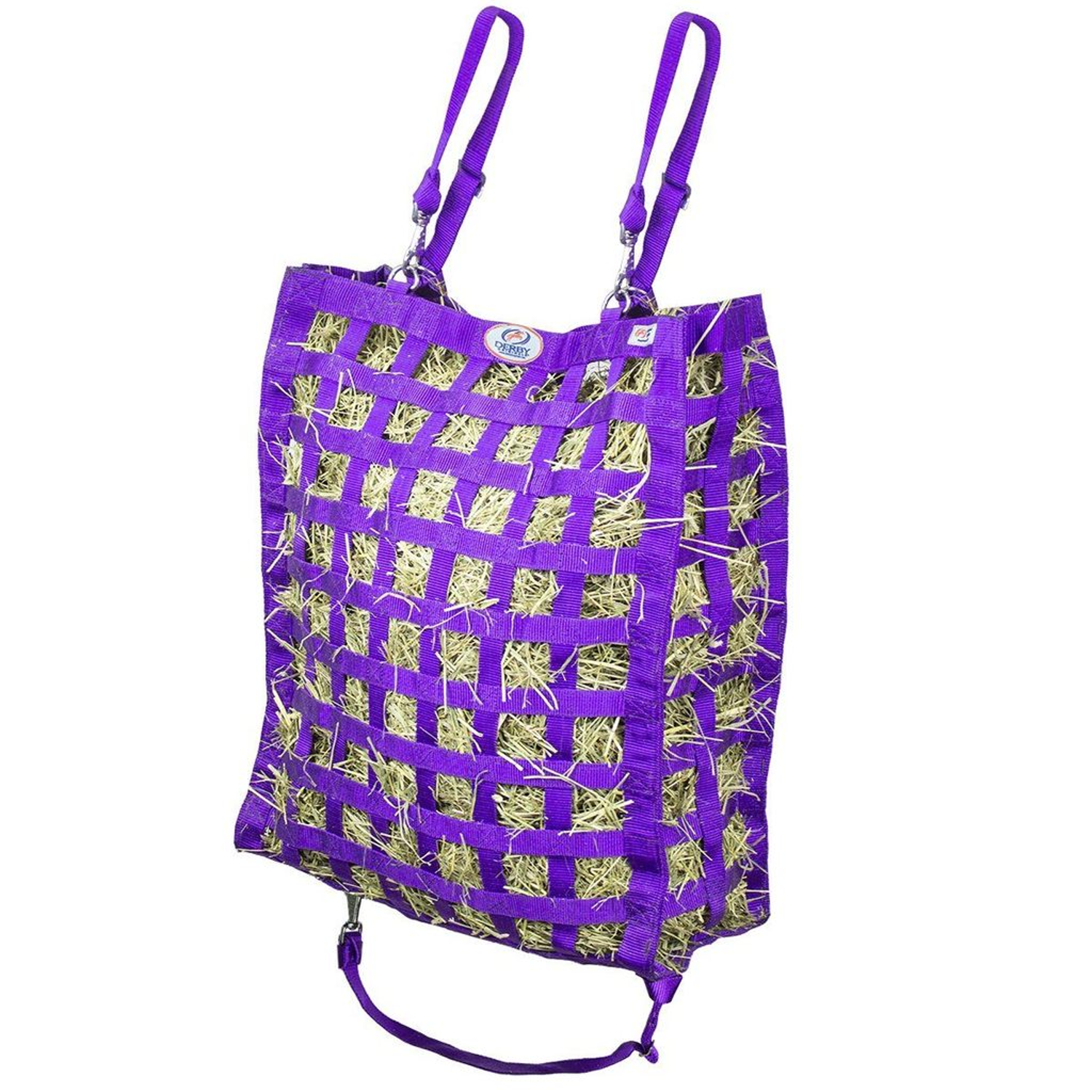 Purple four sided hay bag.