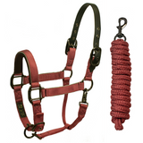 Derby Originals Desert Rose Collection Blackout Reflective Safety Flex-Webb Horse Halters with Matching Lead Ropes