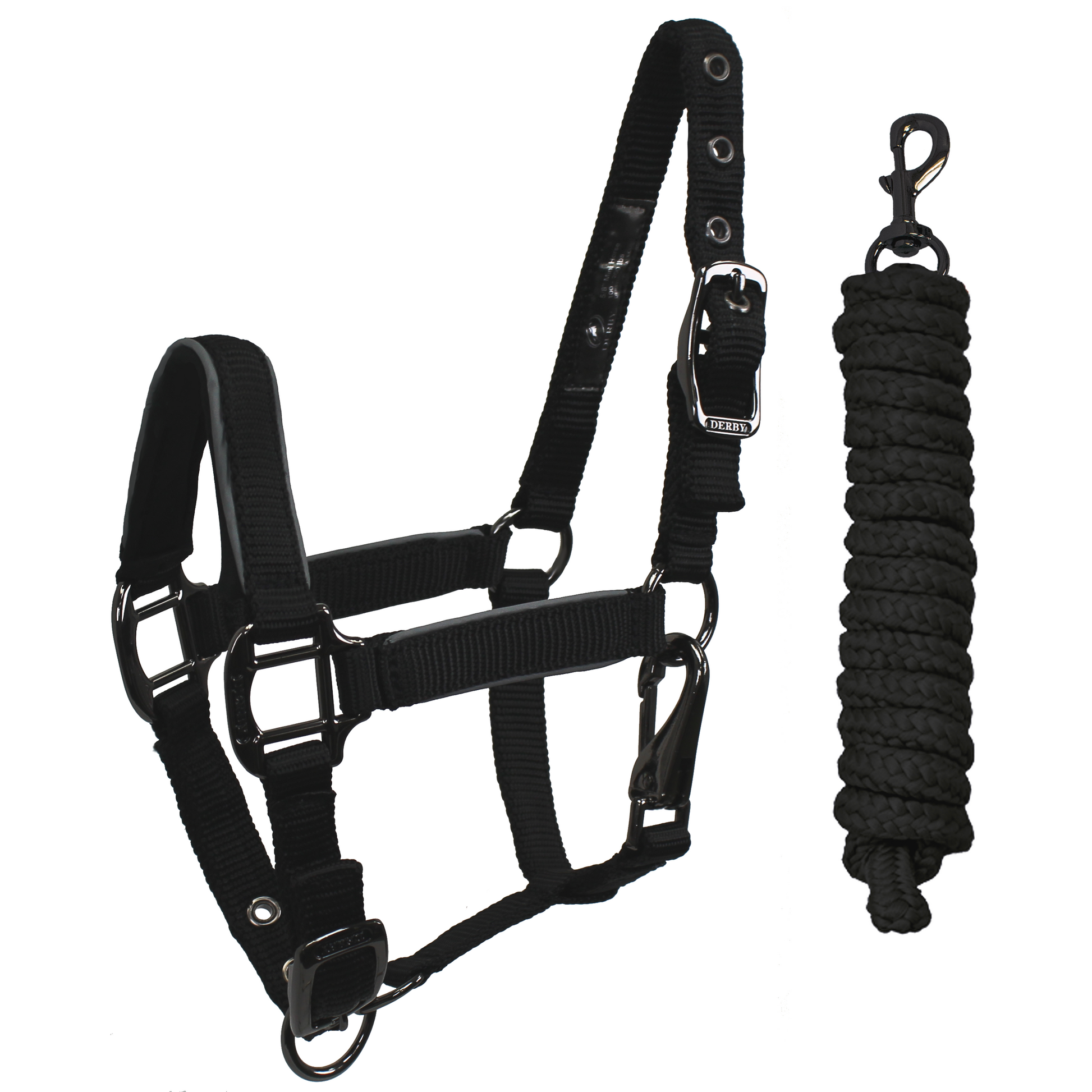 Blackout Reflective Safety Stable Horse Halters Black main