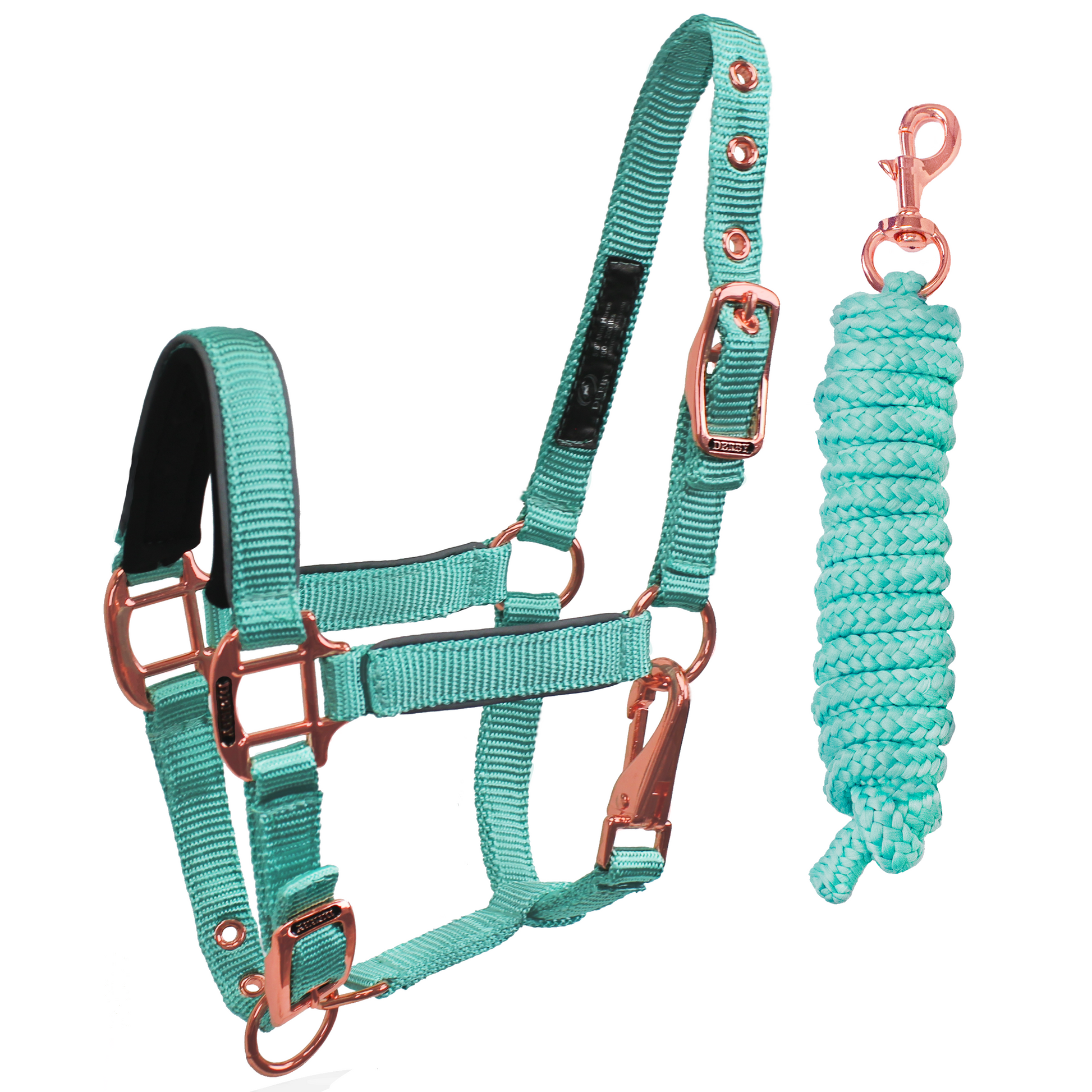 Reflective Safety Stable Horse Halters with Matching Lead Ropes Main Green