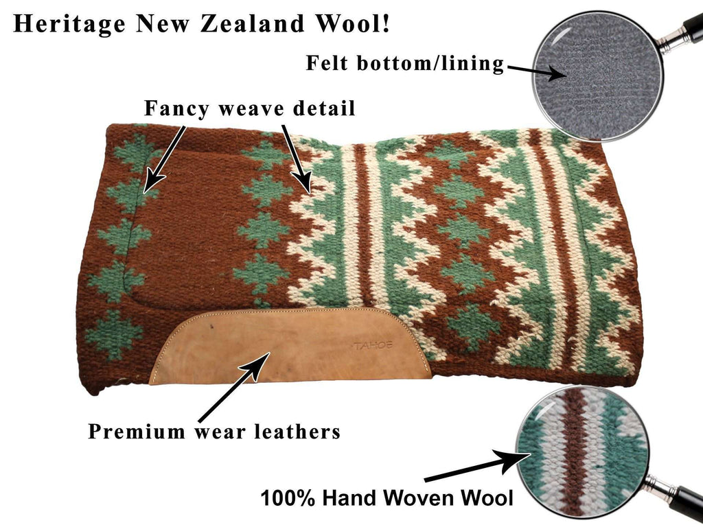 Tahoe Wool Felt Western Saddle Pad Shock Absorbing Contour Tack