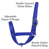 Derby Originals Adjustable Nylon Livestock Cattle Halters Available in Multiple Colors