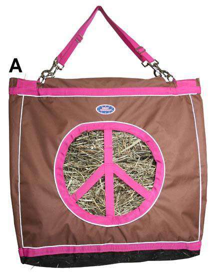 Derby Reflective Top Load Hay Bags with Peace Sign Opening - Tack Wholesale