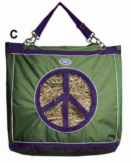 Horse feeding solution with convenient hay bag